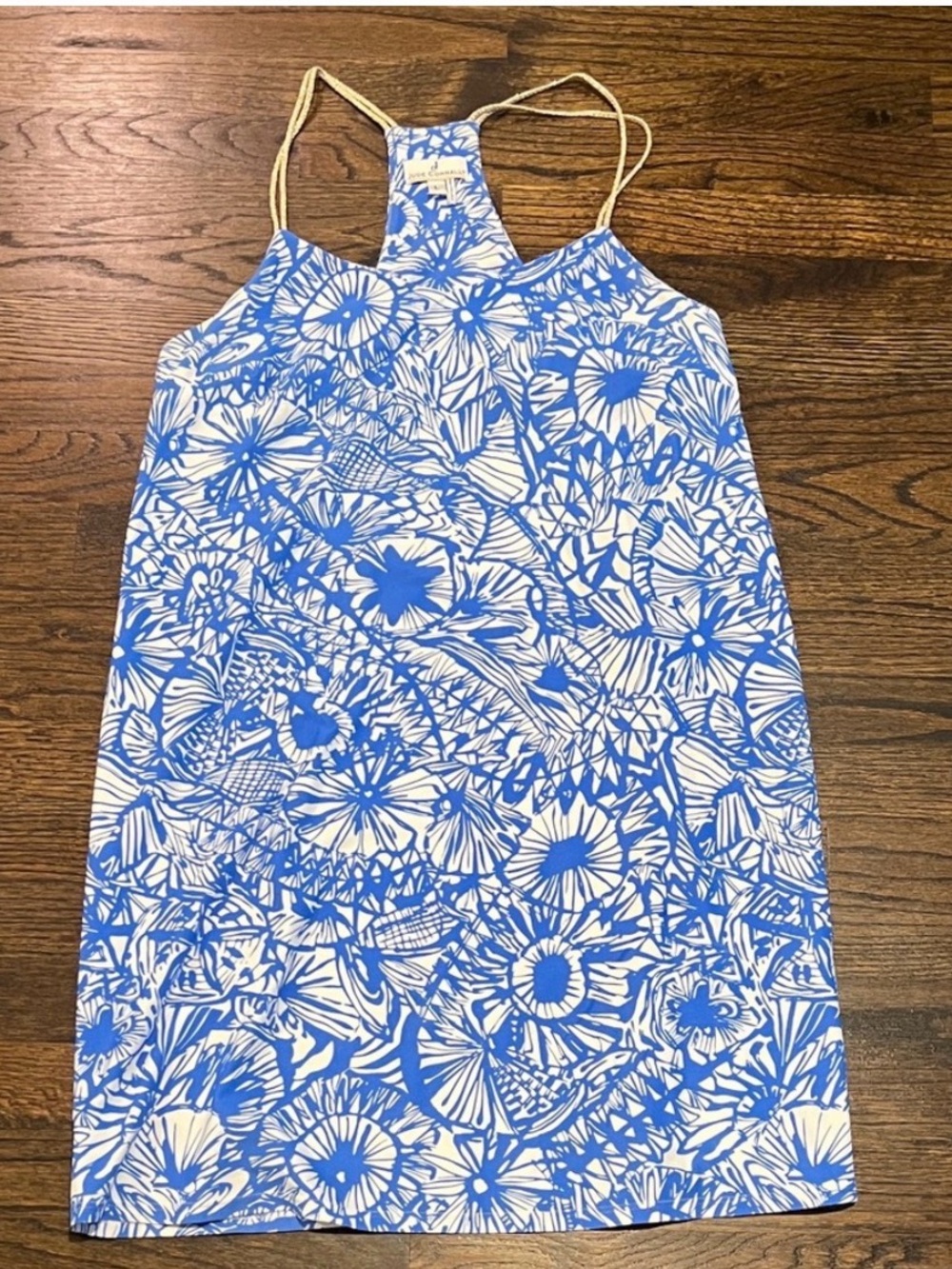 Jude Connally Blue and White Floral Halter Dress